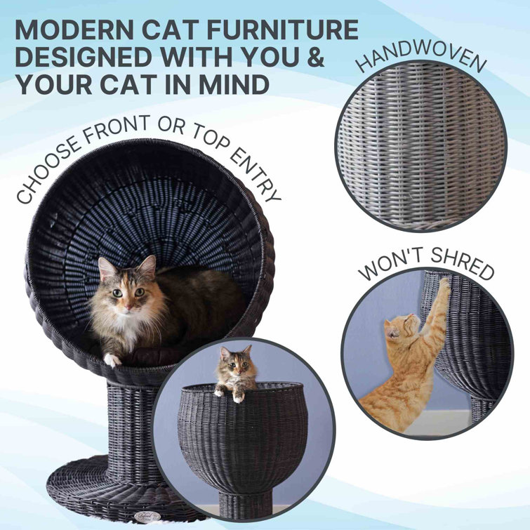 The Refined Feline Kitty Ball Hooded Cat Bed Reviews Wayfair